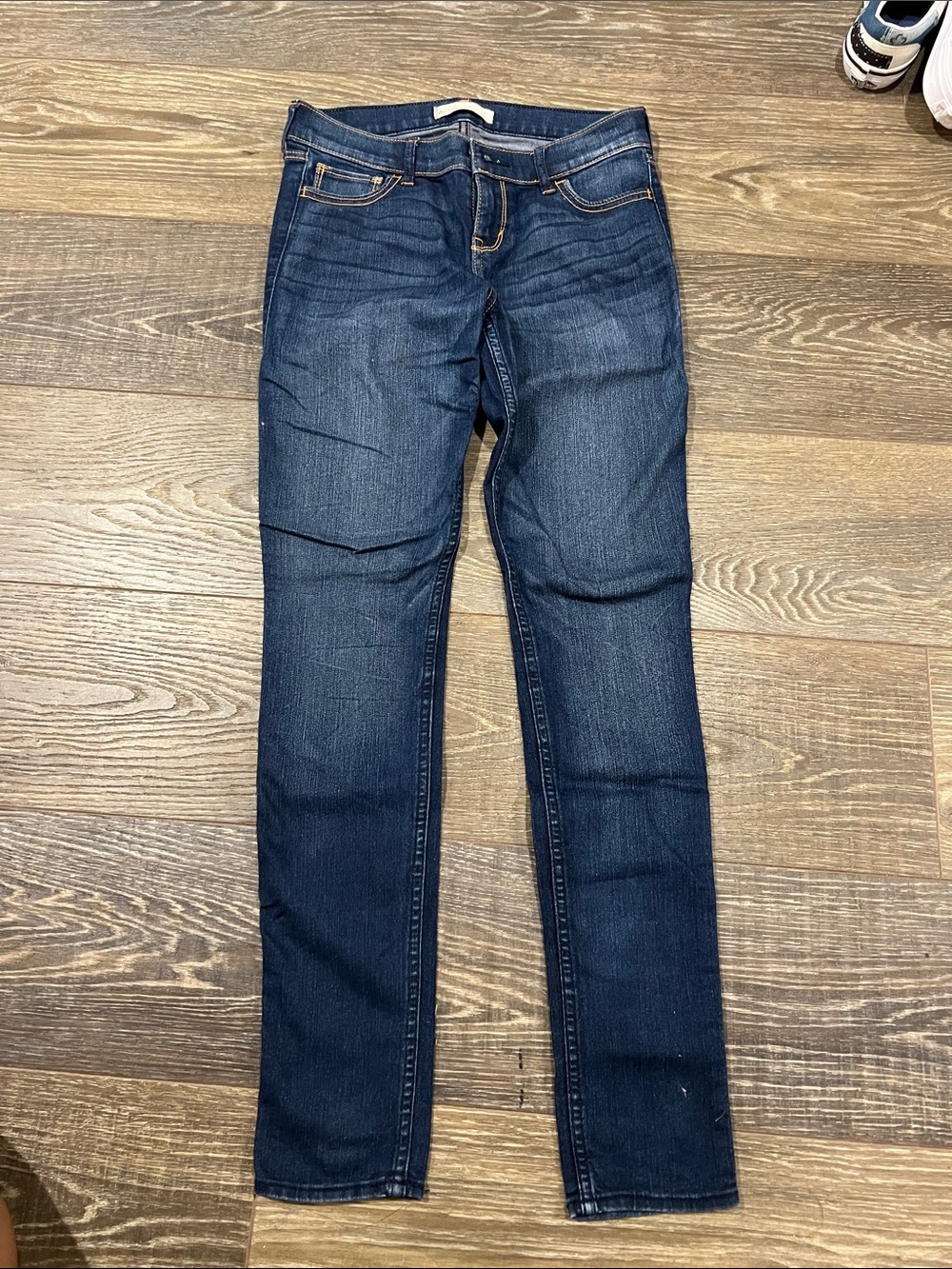 abercrombie kids dark blue skinny jeans